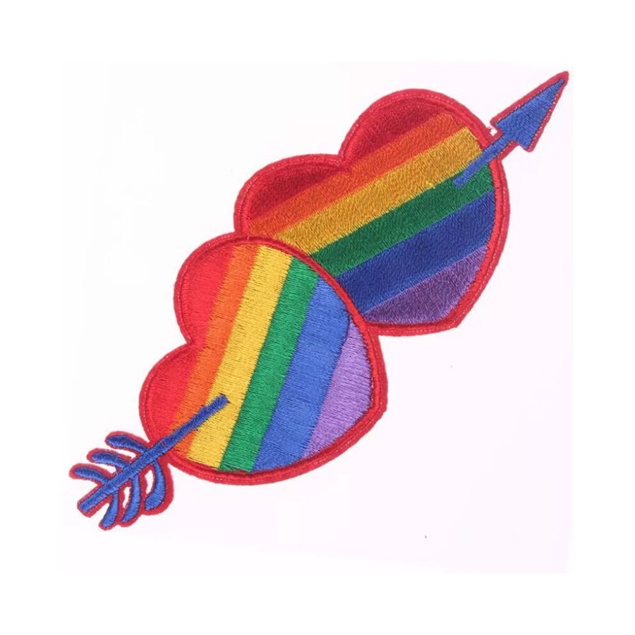 PRIDE - ÉCUSSON COEUR DRAPEAU LGBT